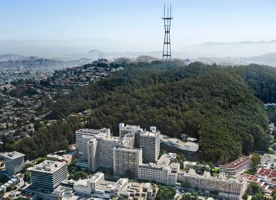 aerial view of the UCSF Medical Center at Parnassus